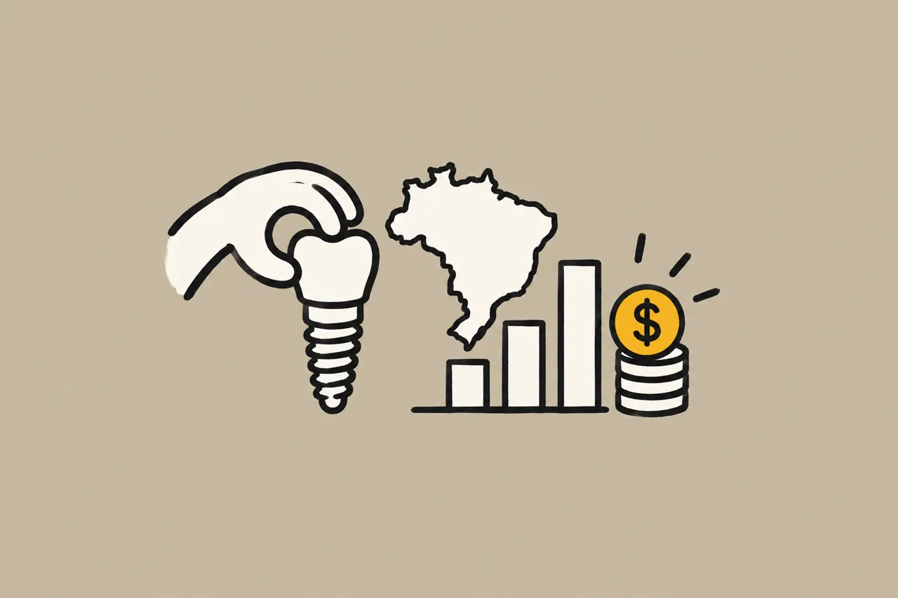 Quantos implantes dentários são feitos por ano no Brasil e qual o tamanho desse mercado?