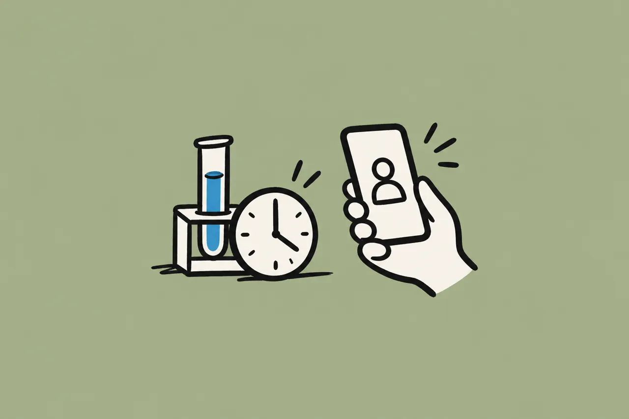 O protocolo atrasou por causa do laboratório: como avisar o paciente antes dele cobrar?