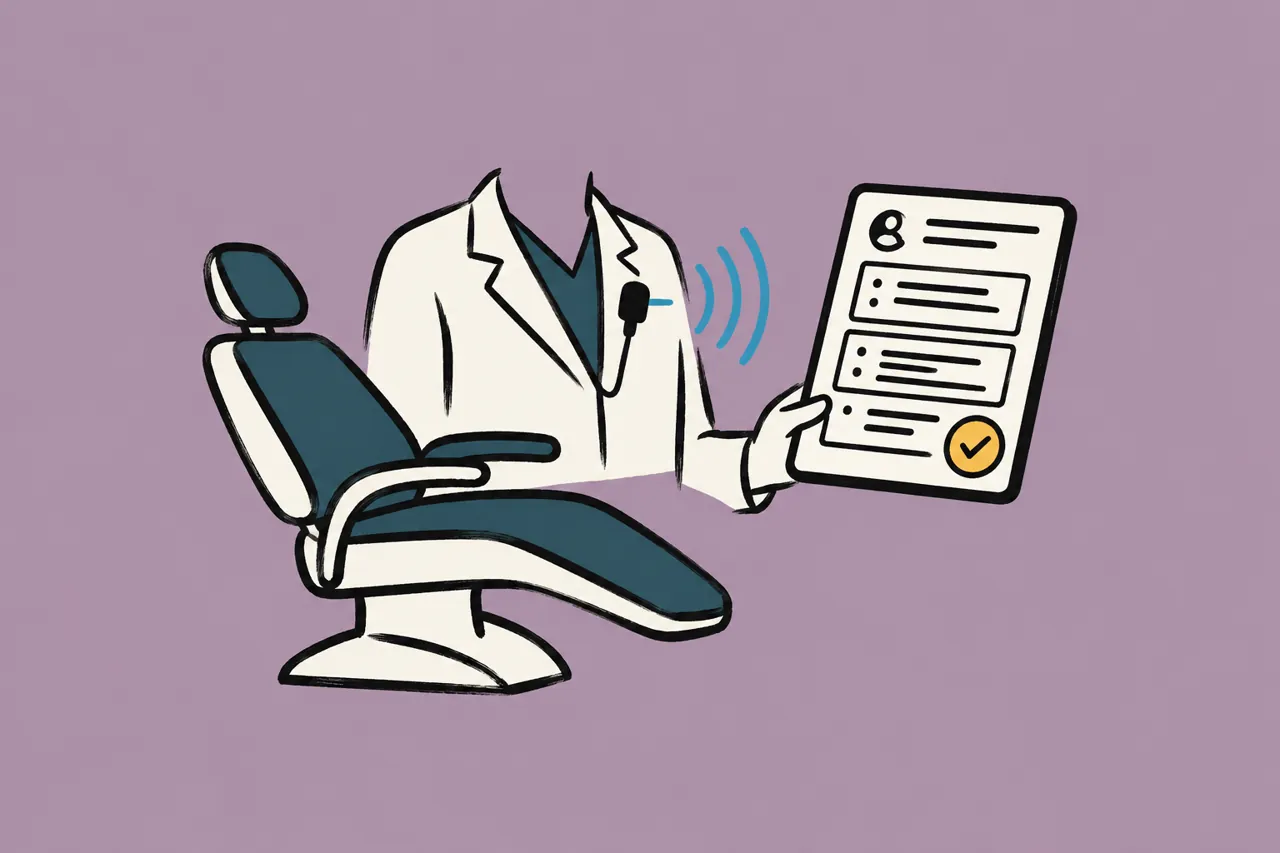 Dá para usar IA para preencher o registro clínico durante o atendimento, em vez de o dentista digitar depois?