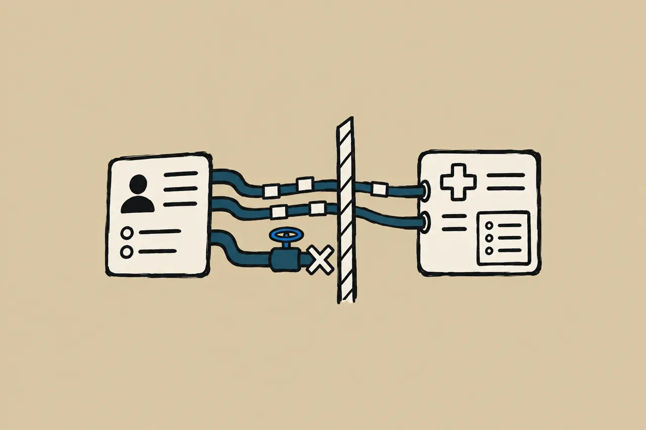 Quais informações devem ser sincronizadas entre o CRM e a agenda da clínica e quais não devem?