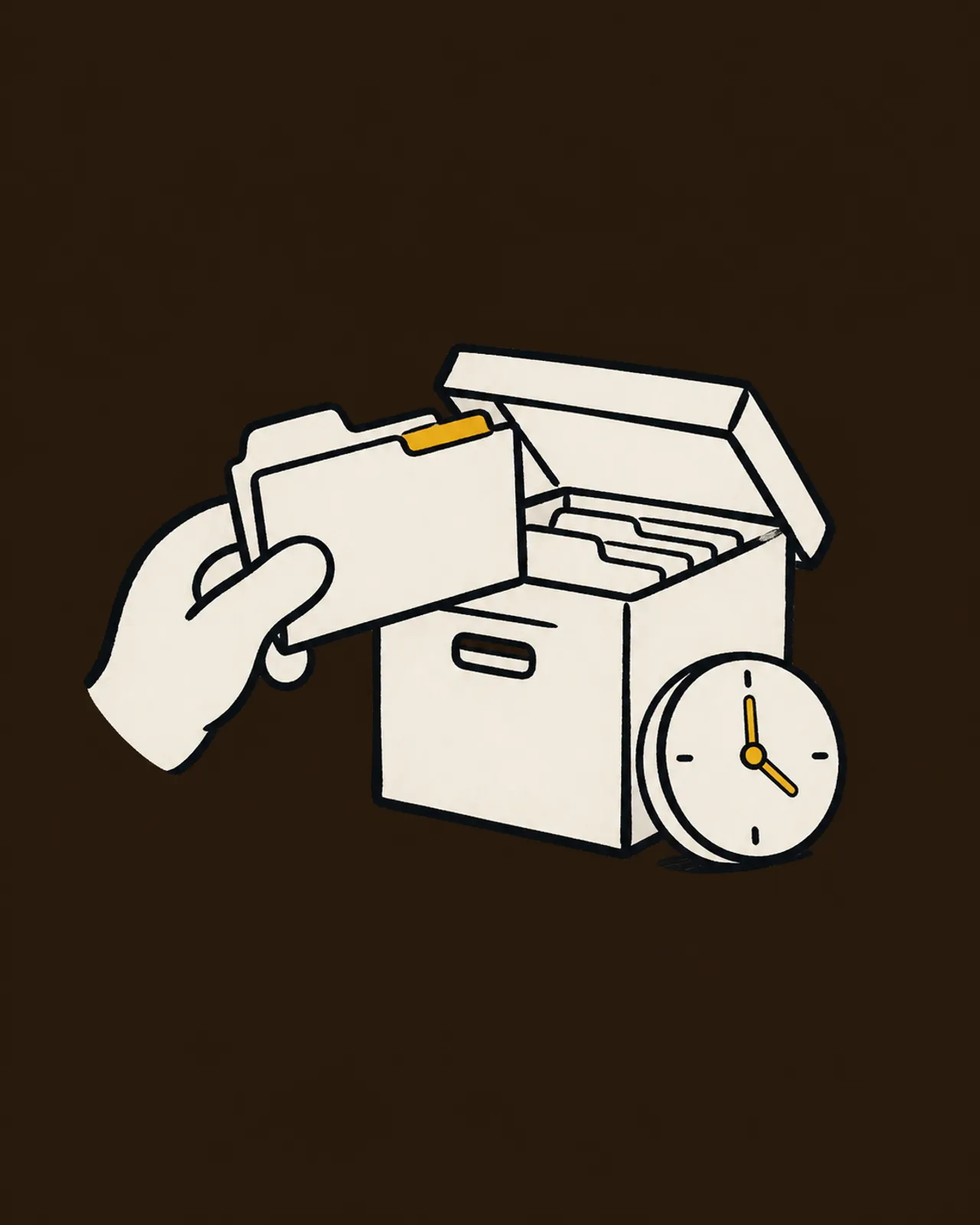 Quanto tempo a agência precisa guardar o material de marca depois do fim do contrato?
